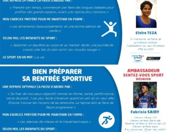 Nos ambassadeurs pour la Semaine Sentez Vous Sport 2020 : Elvire et Fabrisio