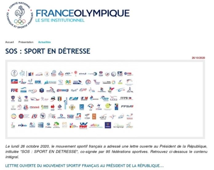 Lettre ouverte du Mouvement sportif français au Président de la République…